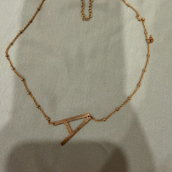 Gold ‘A’ Pendant Necklace - Women Jewelry - Picture 2 of 2
